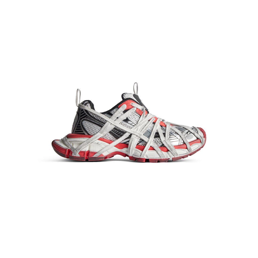 3XL Extreme Lace Sneaker Grey Red Black White