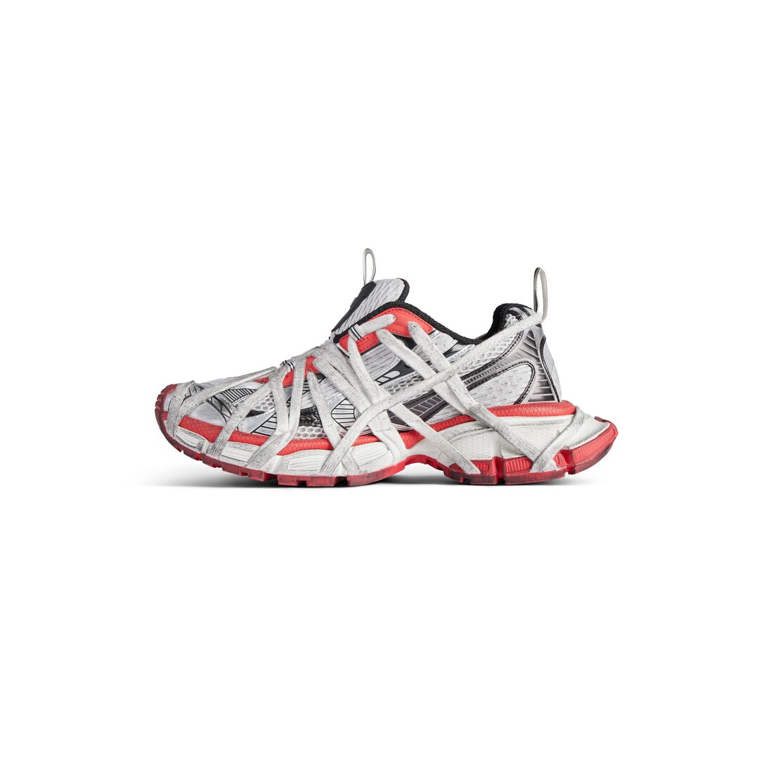 3XL Extreme Lace Sneaker Grey Red Black White