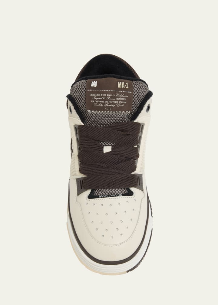 Men's MA-1 Leather & Mesh Low-Top Sneakers