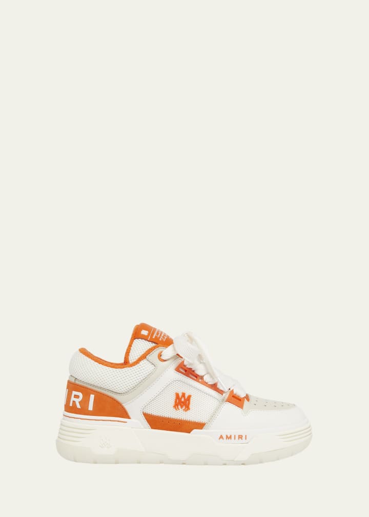 Amiri Men's MA-1 Leather & Mesh Low-Top Sneakers