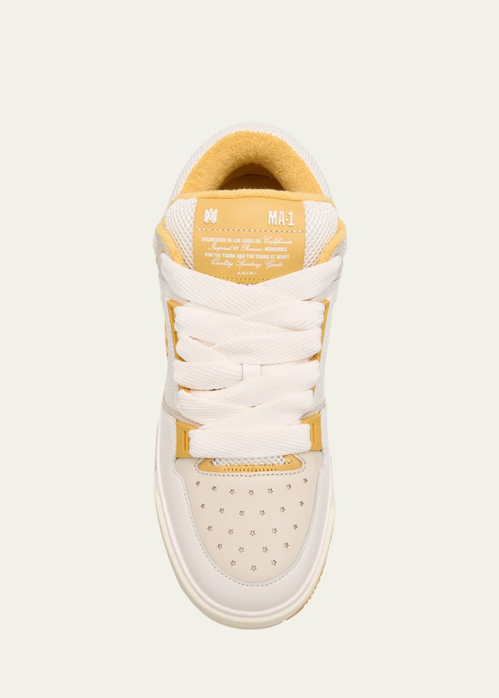 Amiri Men's MA-1 Leather & Mesh Low-Top Sneakers