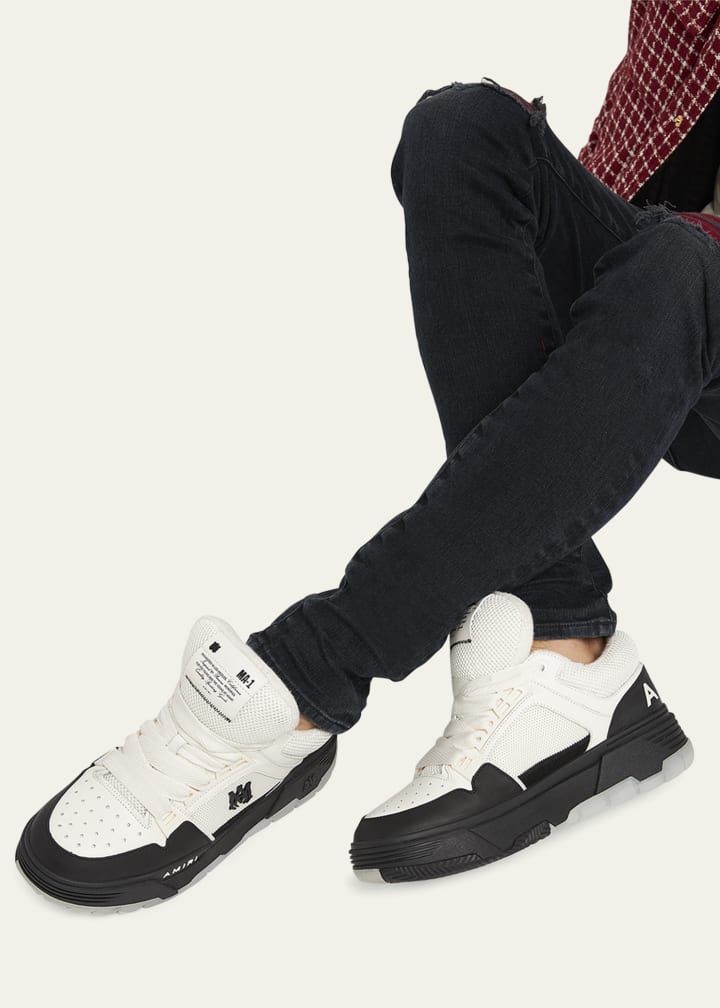 Men's MA-1 Chunky Leather Mid-Top Sneakers