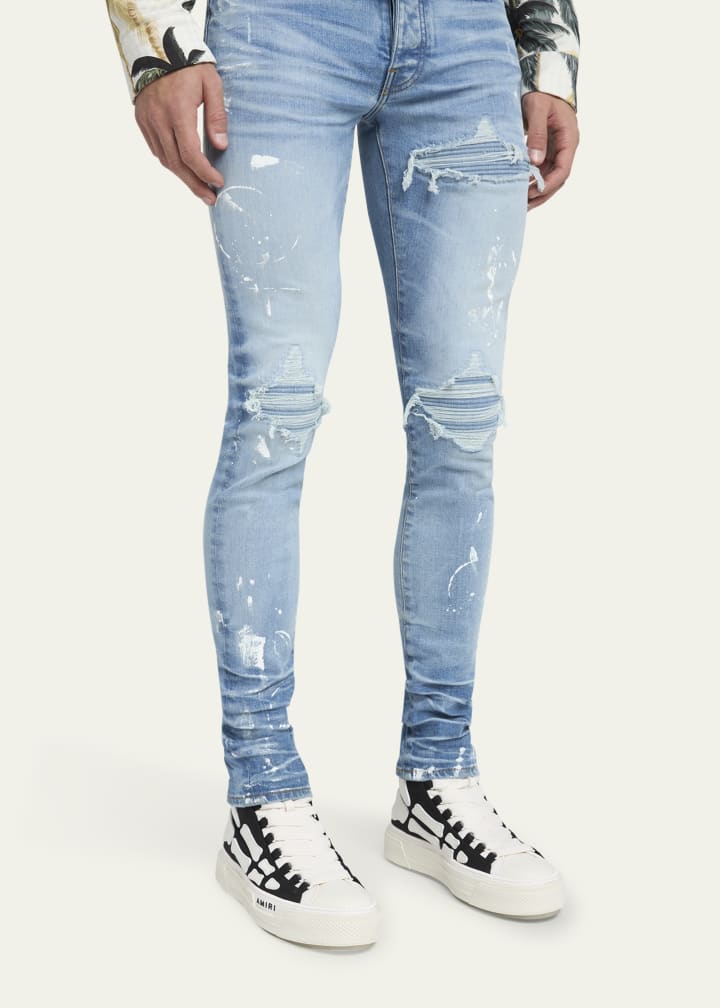 Men's Skel Court Canvas and Leather High-Top Sneakers