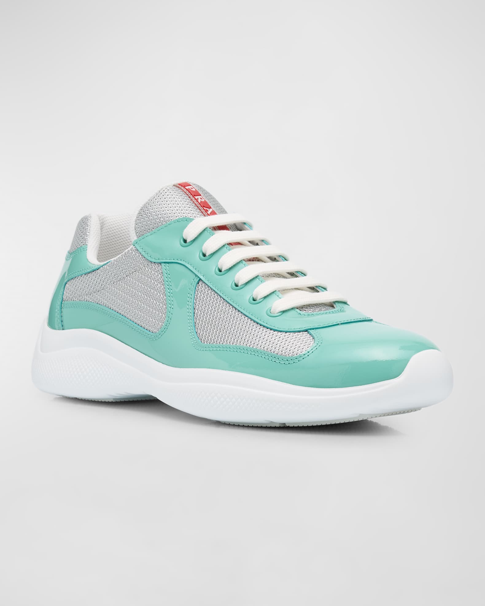 Men's America's Cup Patent Leather Patchwork Sneakers