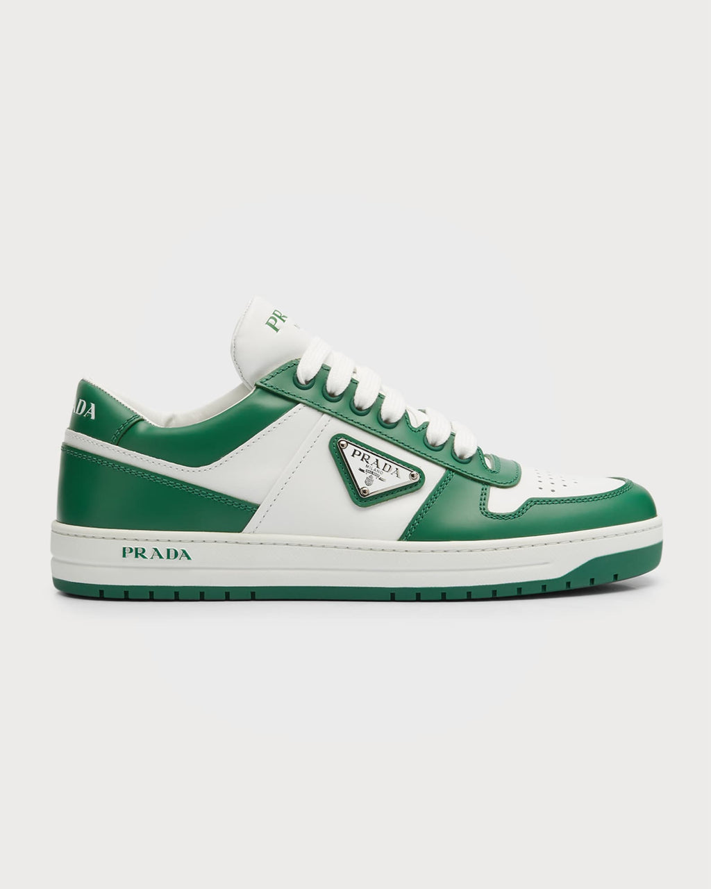 Bicolor Leather Low-Top Court Sneakers