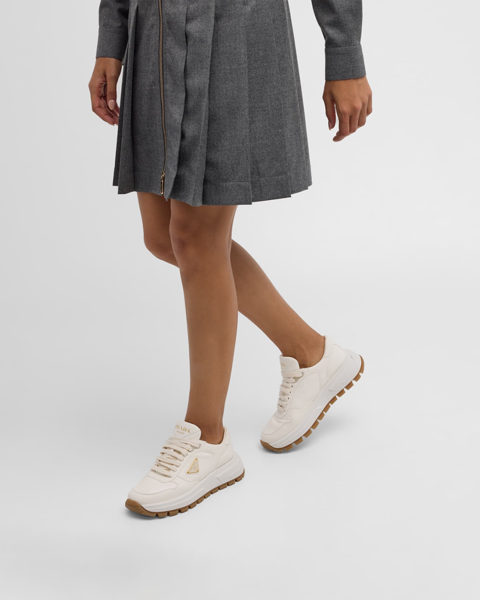 Leather Logo Runner Sneakers