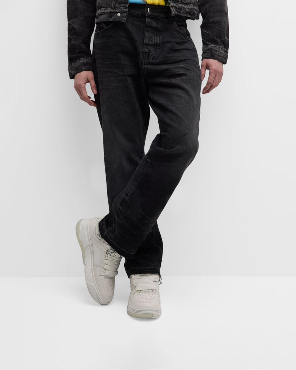 Men's MA-1 Tonal Mesh and Leather Low-Top Sneakers
