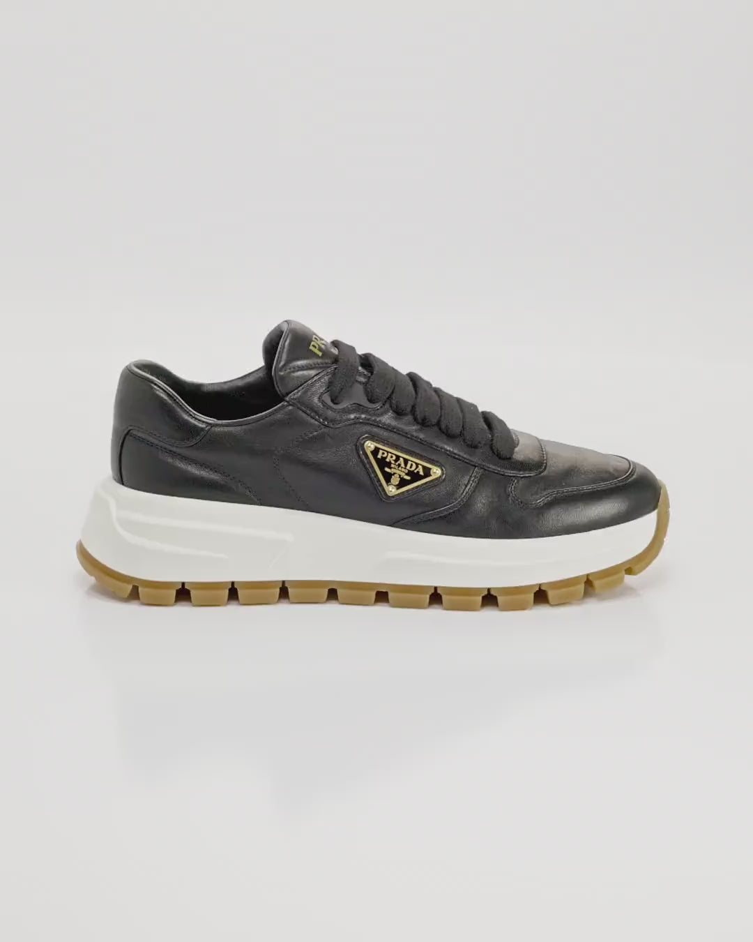 Leather Logo Runner Sneakers