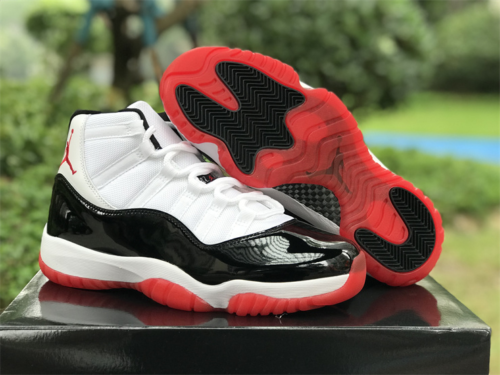 Air Jordan 11 white black red "CT8012-106" men's fashion sneakers