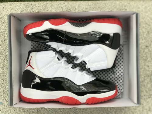 Air Jordan 11 white black red "CT8012-106" men's fashion sneakers