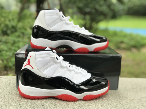 Air Jordan 11 white black red "CT8012-106" men's fashion sneakers