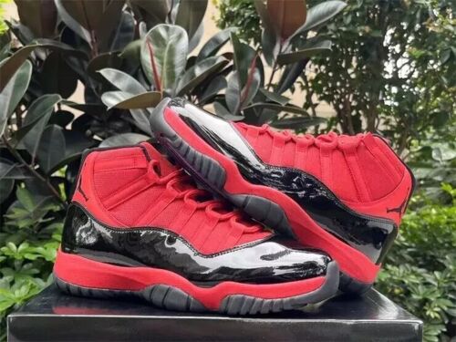 Air jordan 11CT8012-600 "" men's red and black mid-top sneakers free shipping